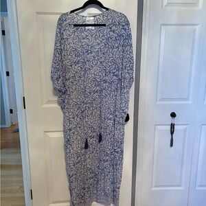 Blue Patterned Women's Kaftan